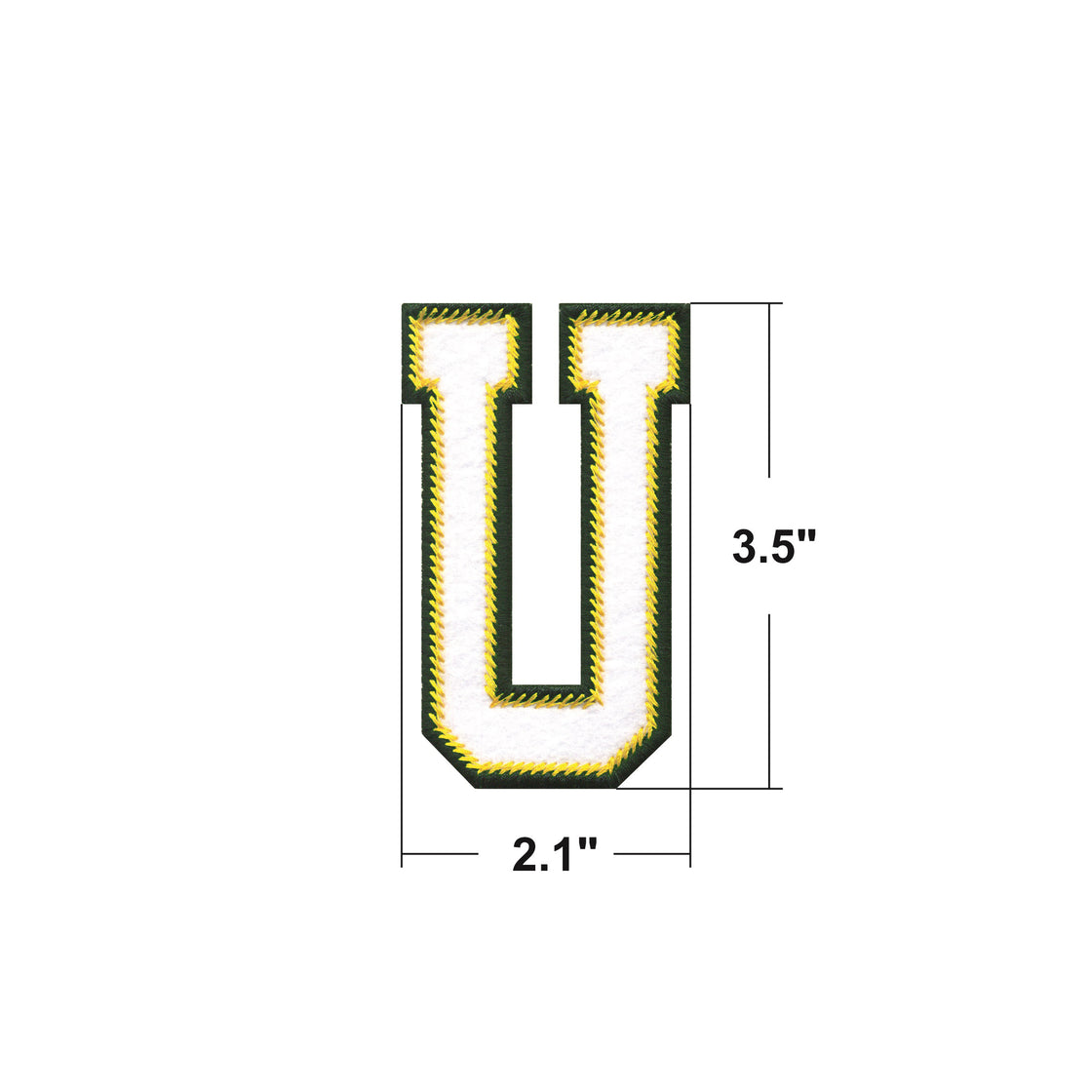 AE01- Model wear  A to Z Green & White EMBROIDERY LETTERS