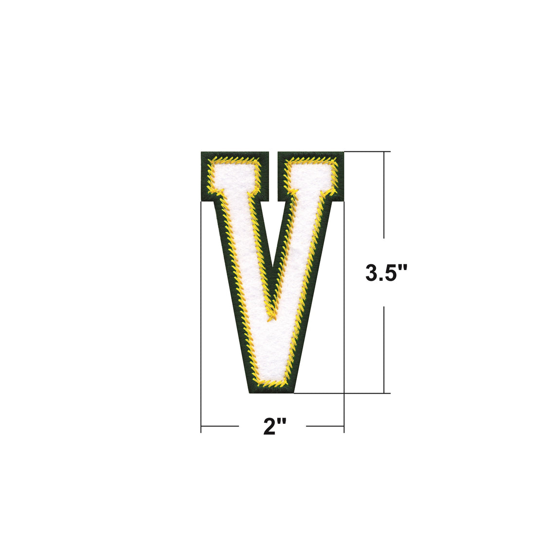 AE01- Model wear  A to Z Green & White EMBROIDERY LETTERS