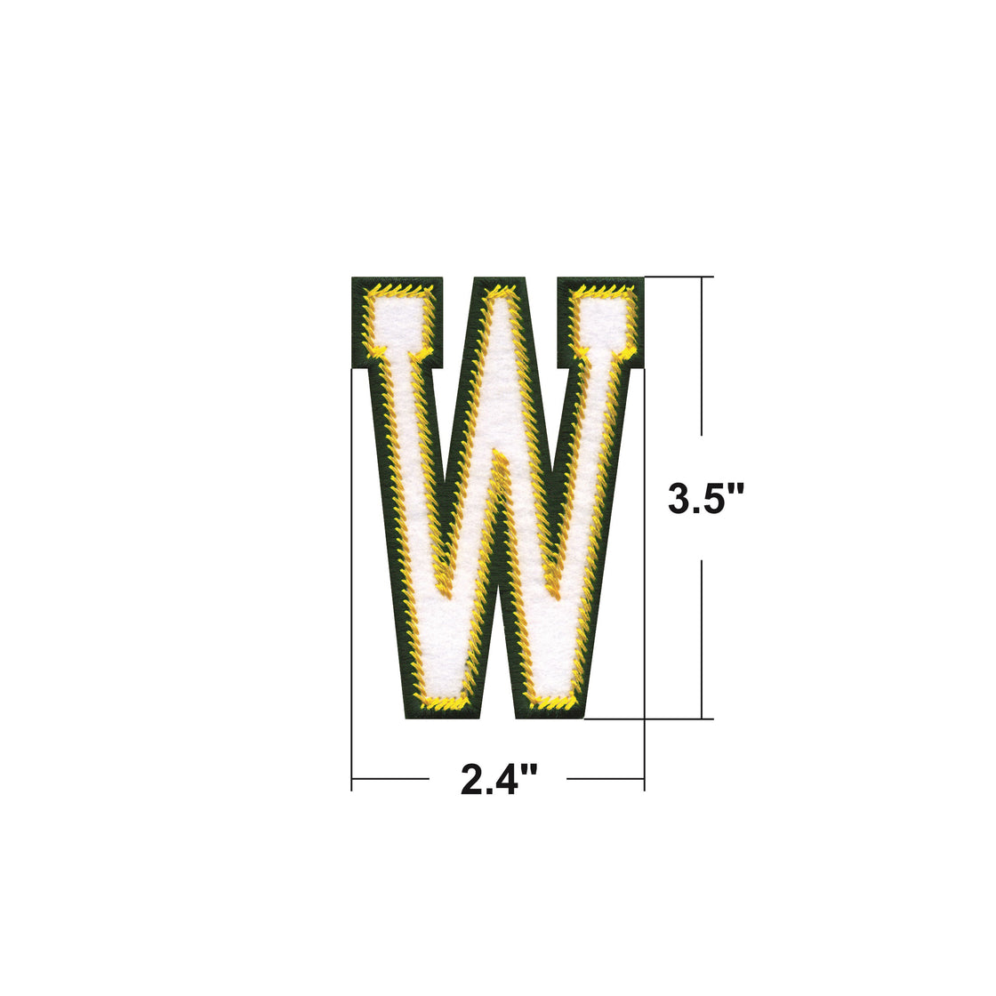 AE01- Model wear  A to Z Green & White EMBROIDERY LETTERS