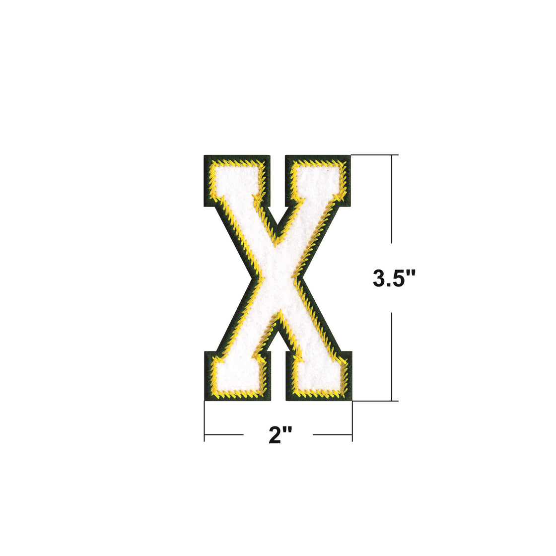 AE01- Model wear  A to Z Green & White EMBROIDERY LETTERS