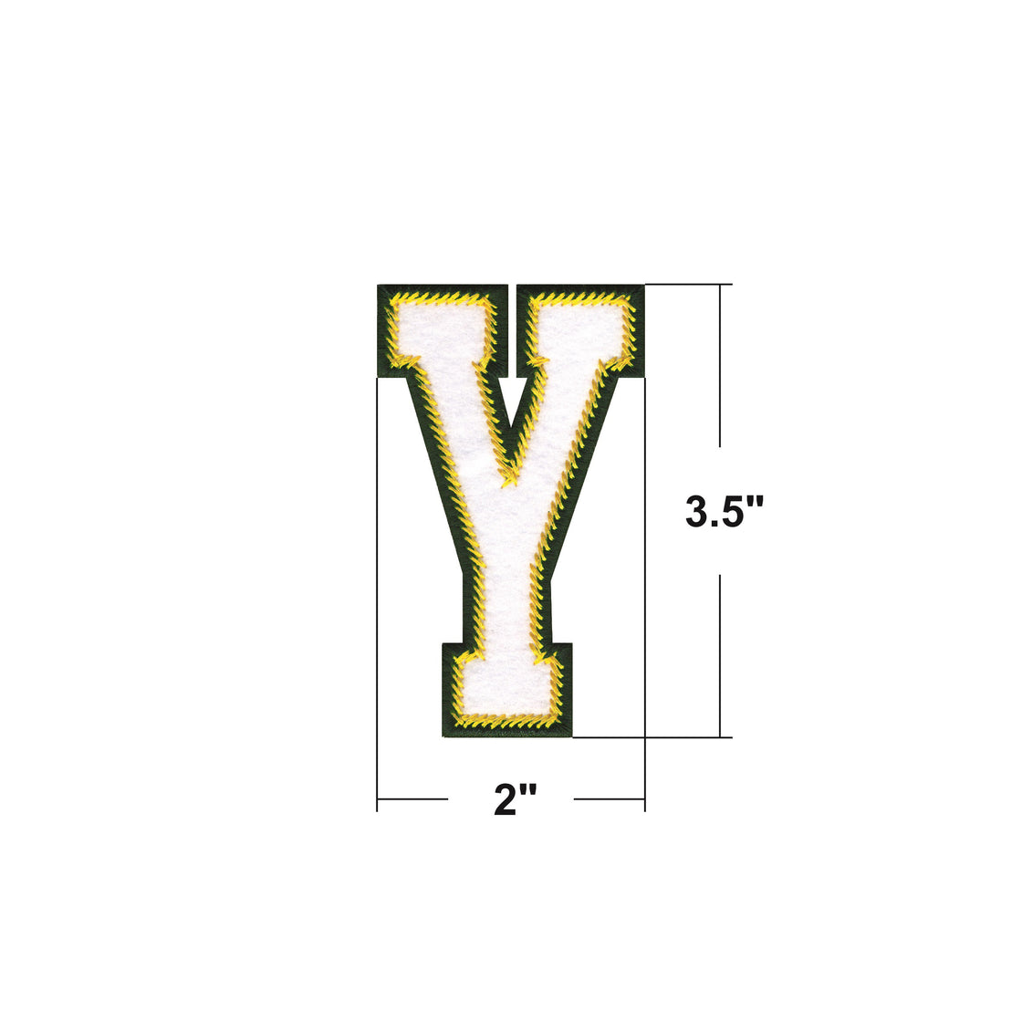 AE01- Model wear  A to Z Green & White EMBROIDERY LETTERS