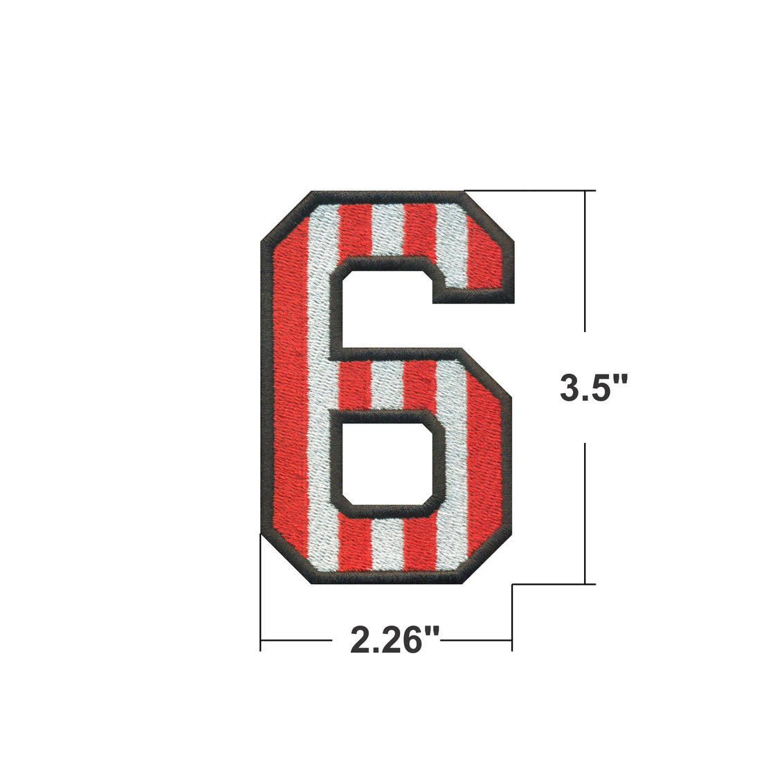AE06 Red & White Number Patches