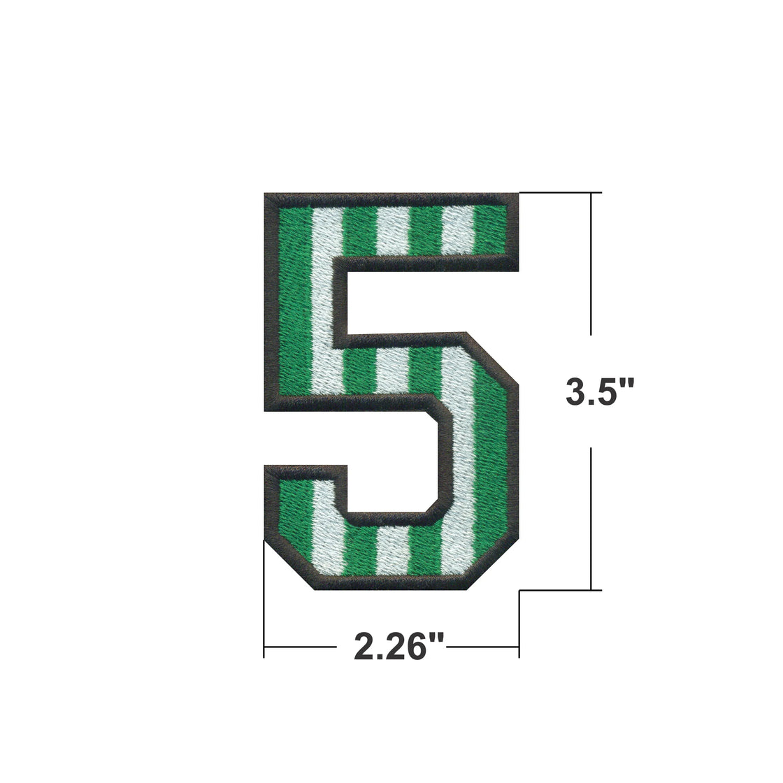 AE06 Green & White Number Patches