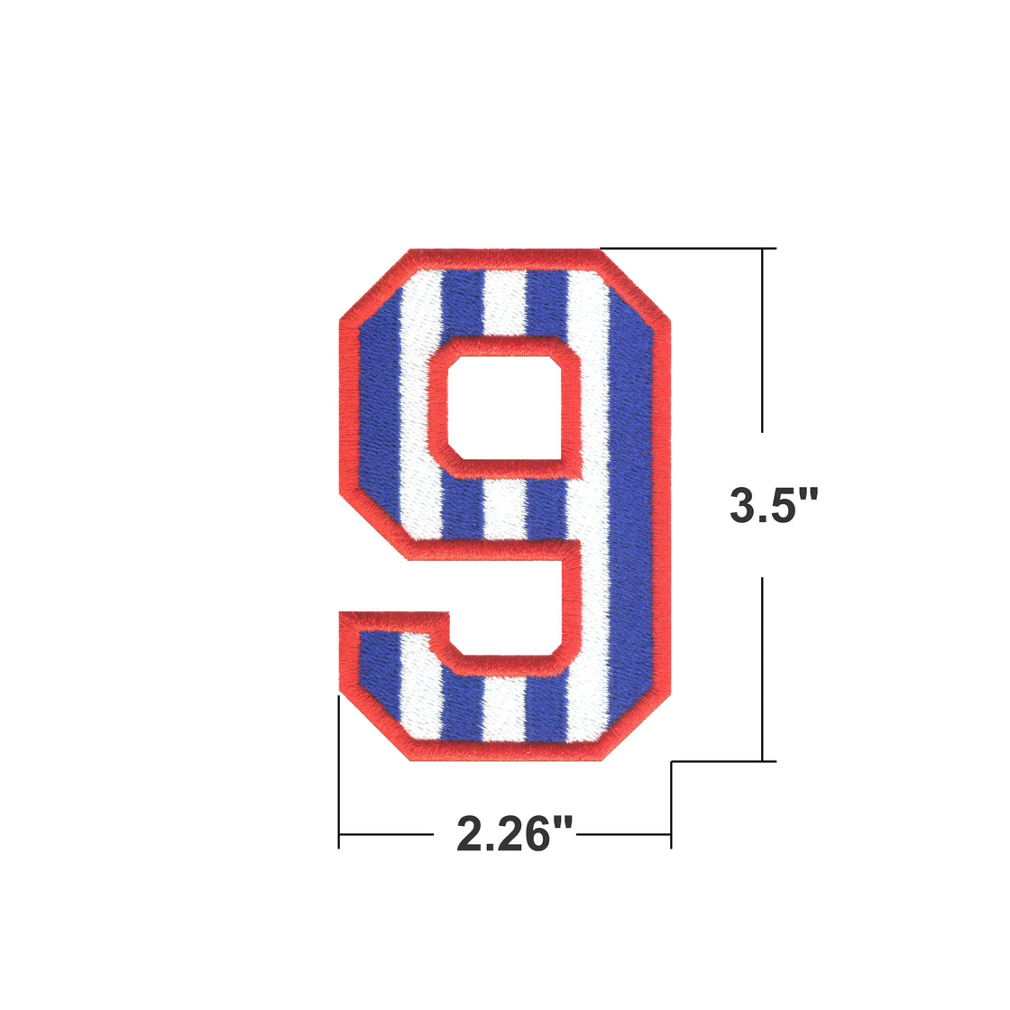 AE06 Blue & White Number Patches