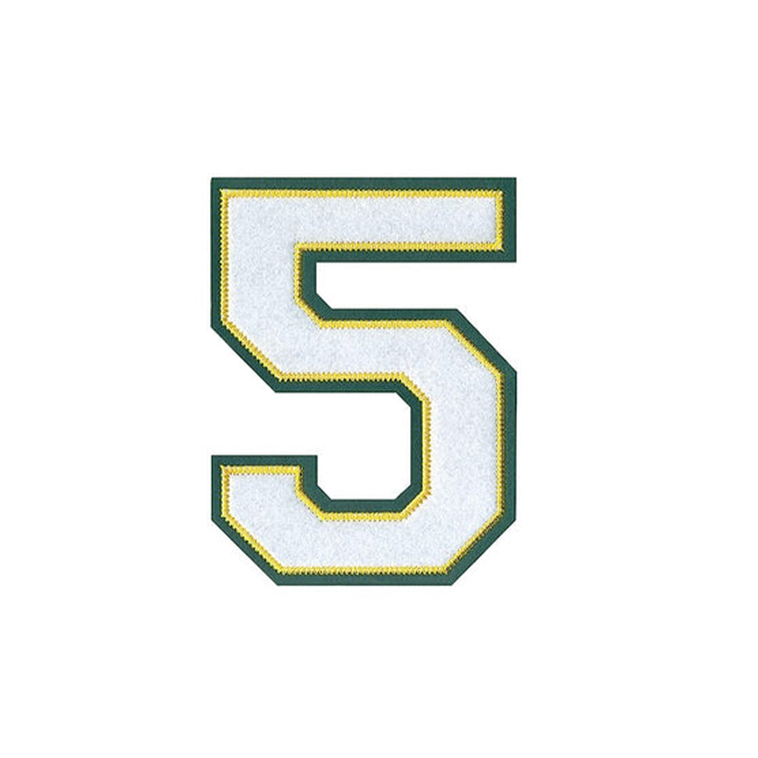 Model Wear Patches # 0 Number Style Embroidery Applique Decoration for Clothes - Green/White