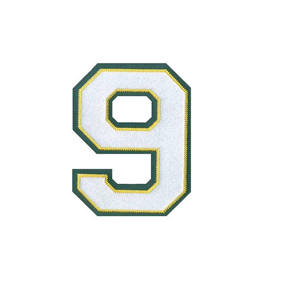 Model Wear Patches # 0 Number Style Embroidery Applique Decoration for Clothes - Green/White