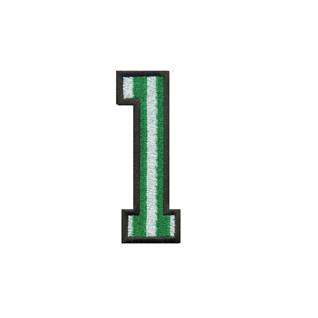 Model Wear Patches Number Style Embroidery Applique Decoration for Clothes - Green/White (0)