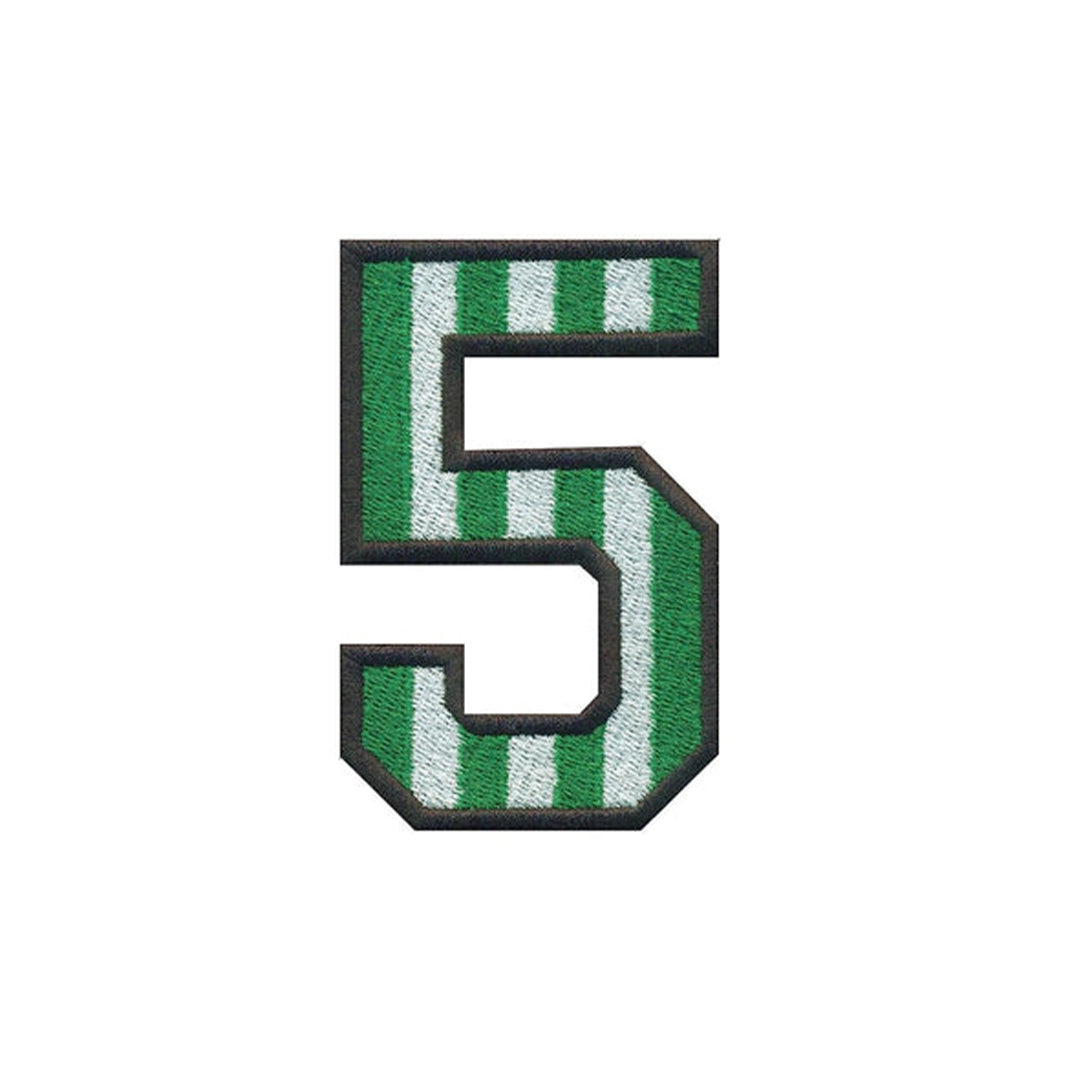Model Wear Patches Number Style Embroidery Applique Decoration for Clothes - Green/White (0)