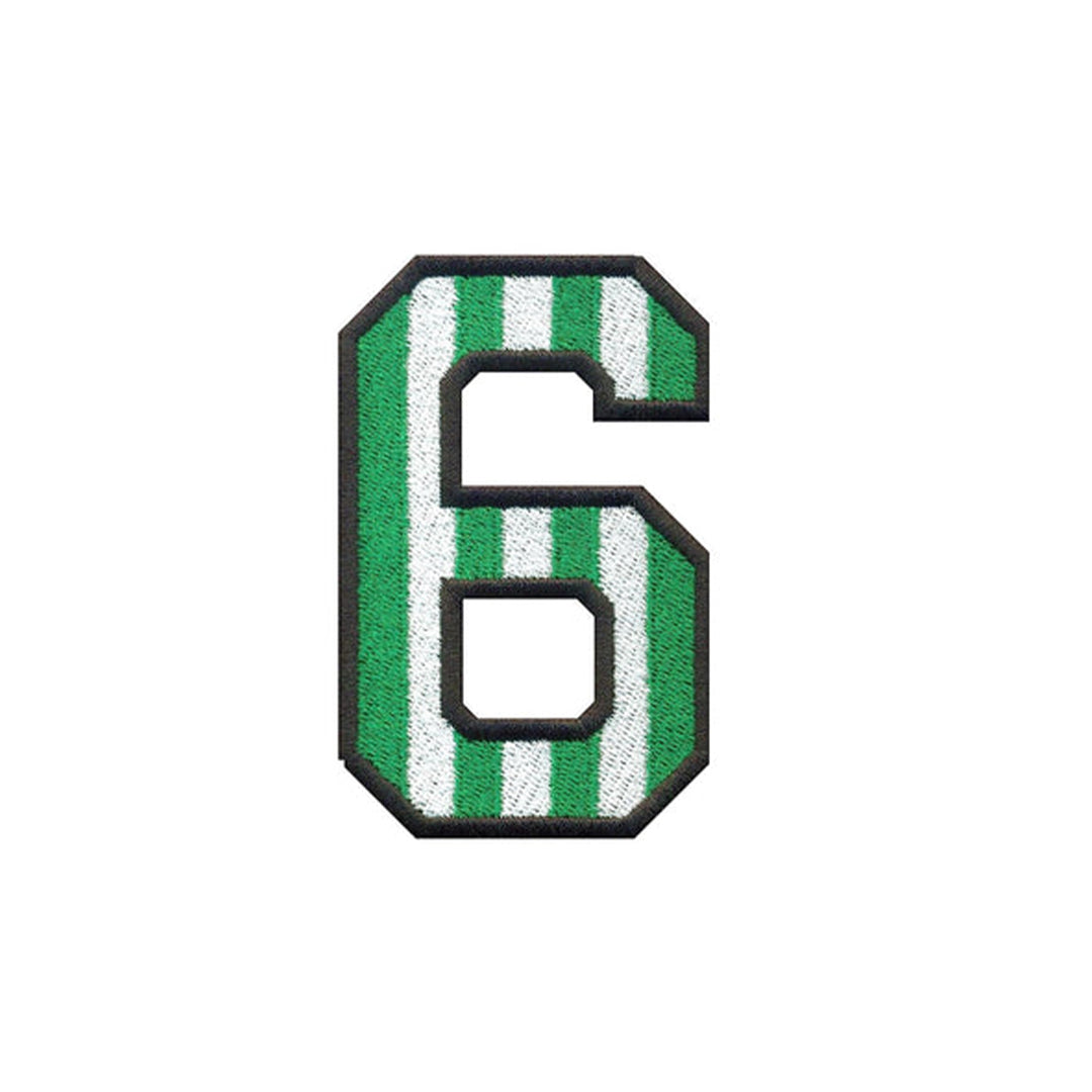 Model Wear Patches Number Style Embroidery Applique Decoration for Clothes - Green/White (0)