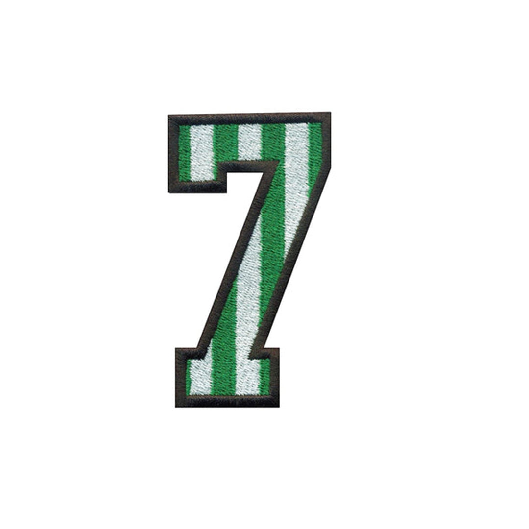 Model Wear Patches Number Style Embroidery Applique Decoration for Clothes - Green/White (0)