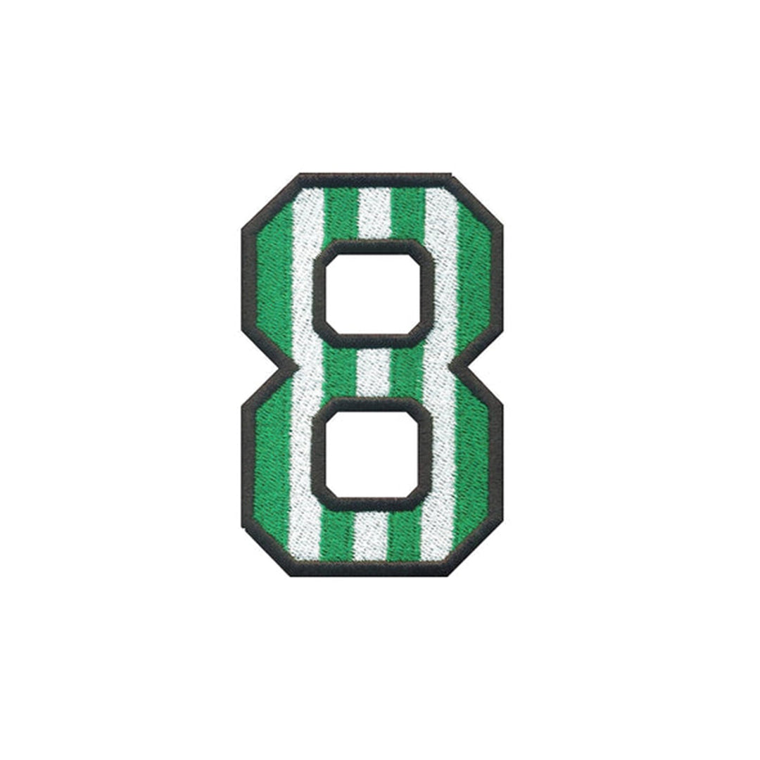 Model Wear Patches Number Style Embroidery Applique Decoration for Clothes - Green/White (0)